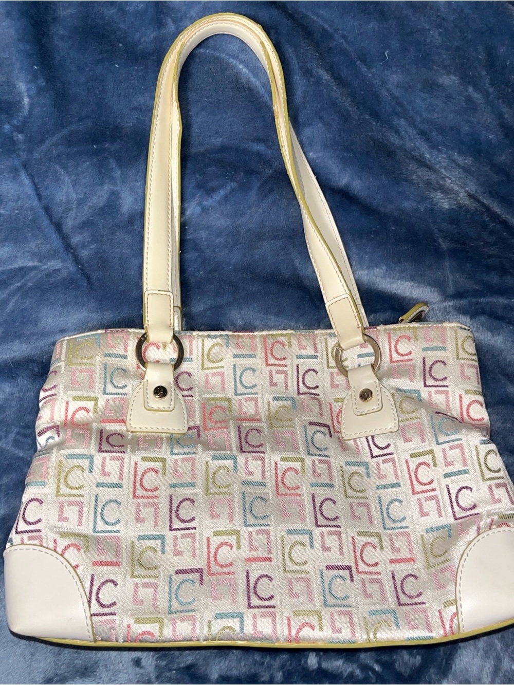 White Multi-Color Patterned Bag - Picture 3 of 7